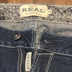 Ariat Blue Boot Cut Jeans with Contrast Stitching